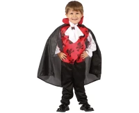 Role play-set for child Red Vampire (shirt with vest, cape, jabot), size 92/104 cm